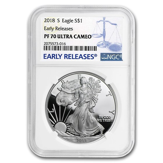 2018-S Proof Silver American Eagle PF-70 NGC (Early Releases) 2018-S Proof Silver American Eagle PF-70 NGC (Early Releases)